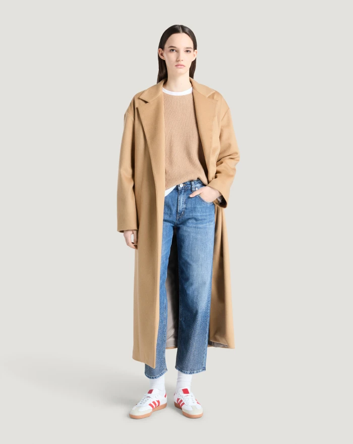 Pantaloni Torino Cappotto in drap di lana e cachemire Consegna Veloce
