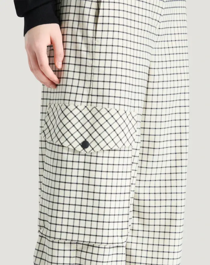 Pantaloni Torino Pantaloni Giselle in lana stretch check Presa