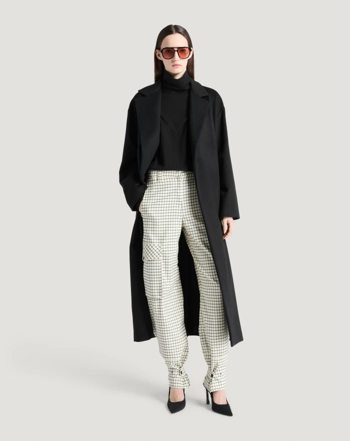 Pantaloni Torino Pantaloni Giselle in lana stretch check Presa