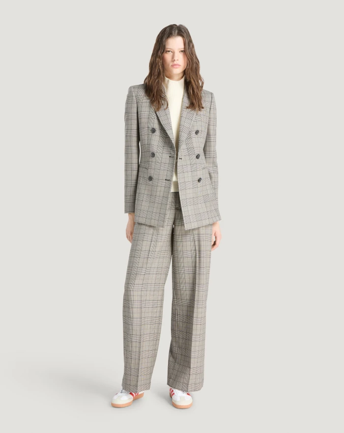 Pantaloni Torino Pantaloni Lorenza in lana check Outlet