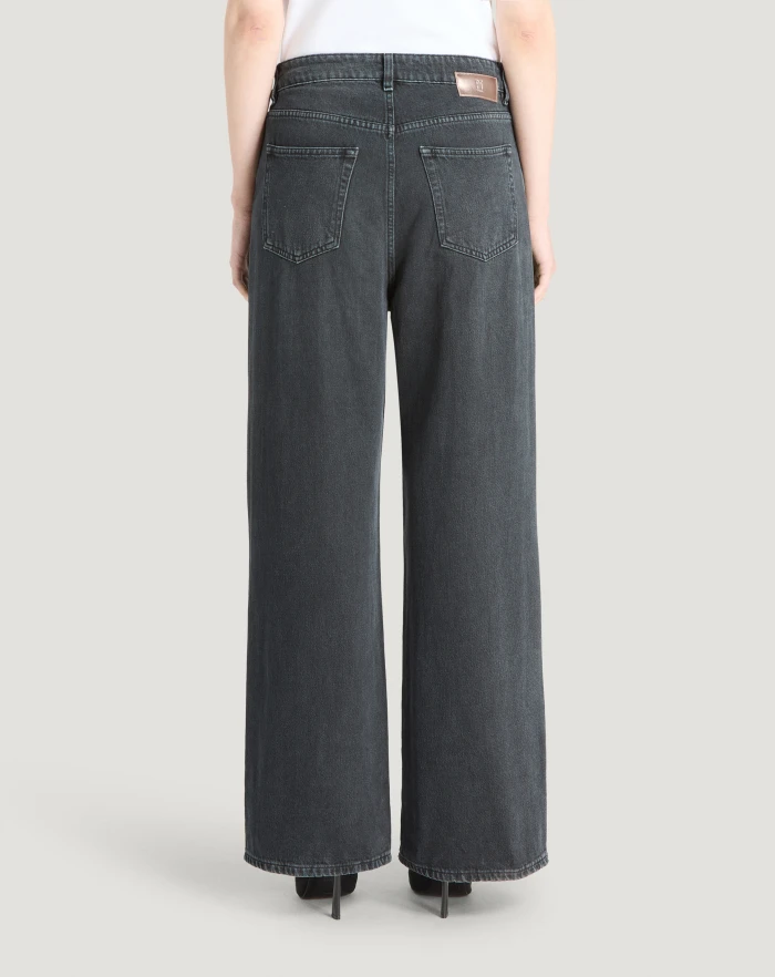 Pantaloni Torino Jeans Miley in black denim Saldi