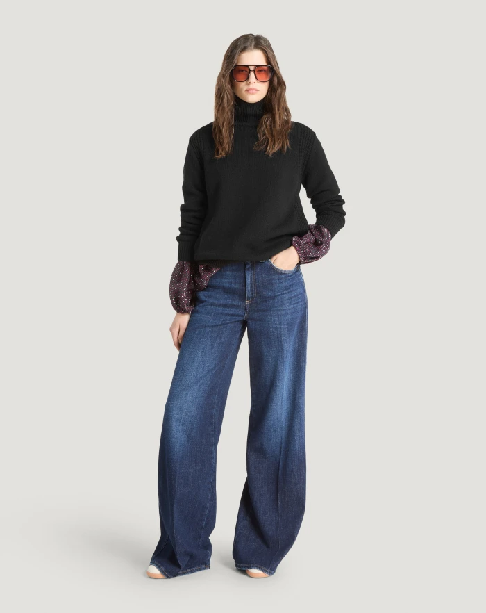 Pantaloni Torino Jeans Cyndi in denim loose Offerte