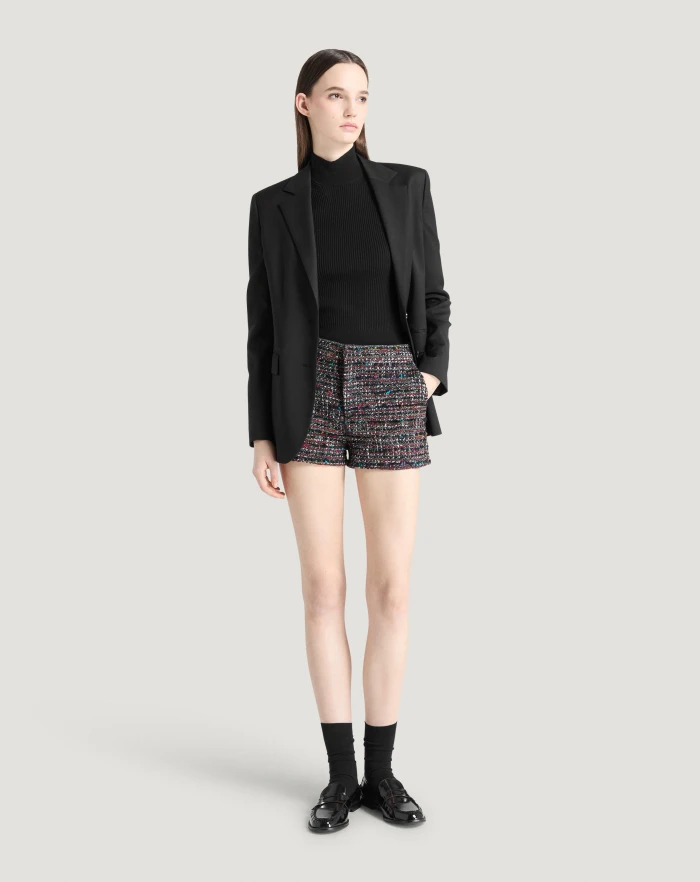 Pantaloni Torino Shorts Julie in tweed multicolor In Saldo