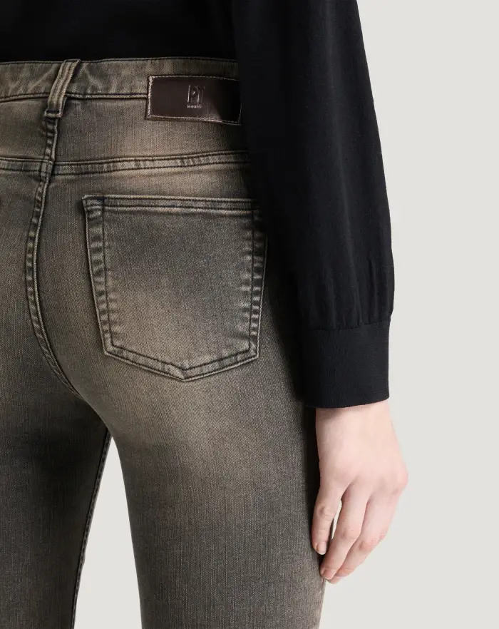 Pantaloni Torino Jeans Kim in black denim stretch Moda