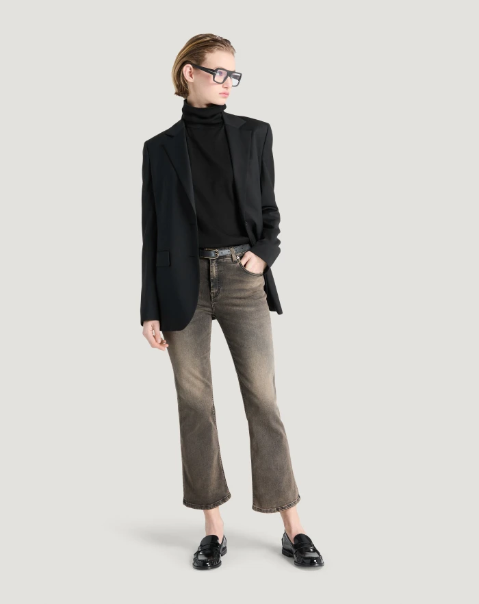 Pantaloni Torino Jeans Kim in black denim stretch Moda
