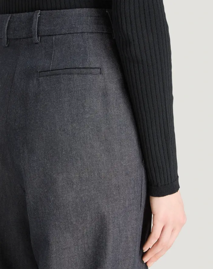 Pantaloni Torino Jeans Frankie in denim di cotone e seta Italia