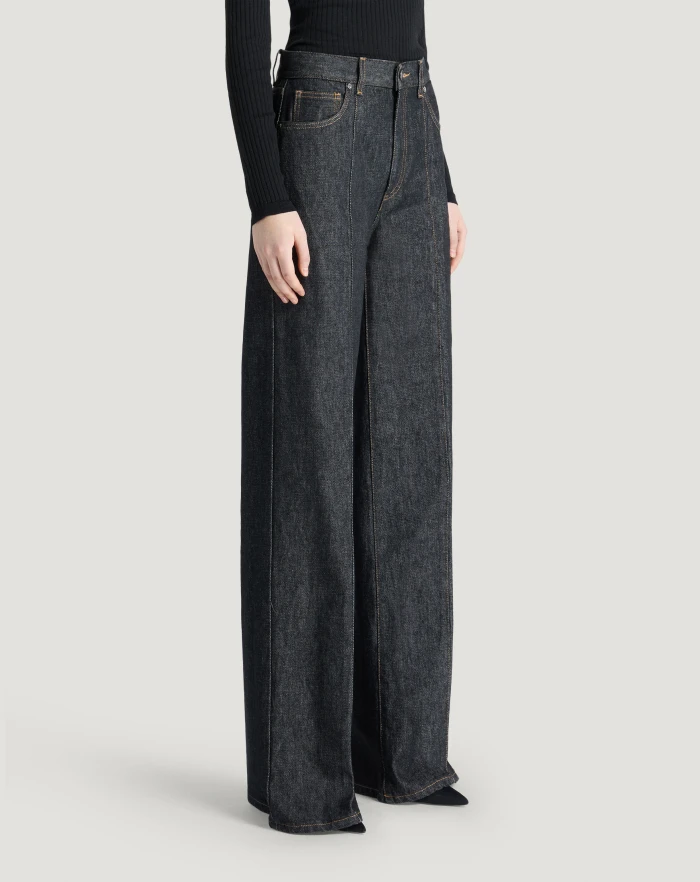 Pantaloni Torino Jeans Cyndi in black denim Qualità