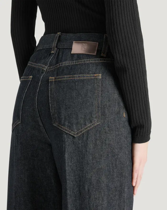 Pantaloni Torino Jeans Cyndi in black denim Qualità