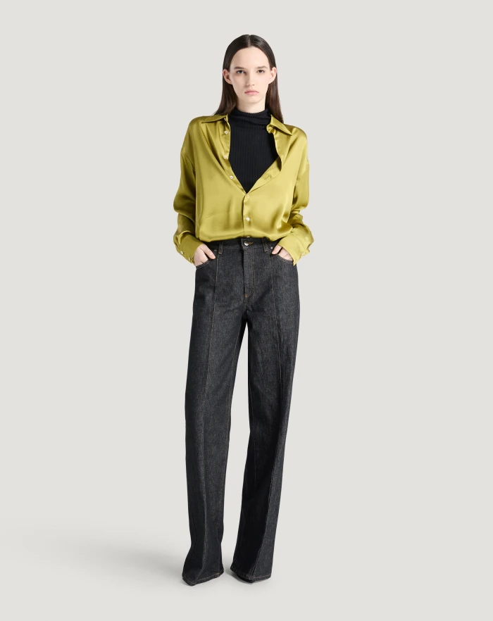 Pantaloni Torino Jeans Cyndi in black denim Qualità