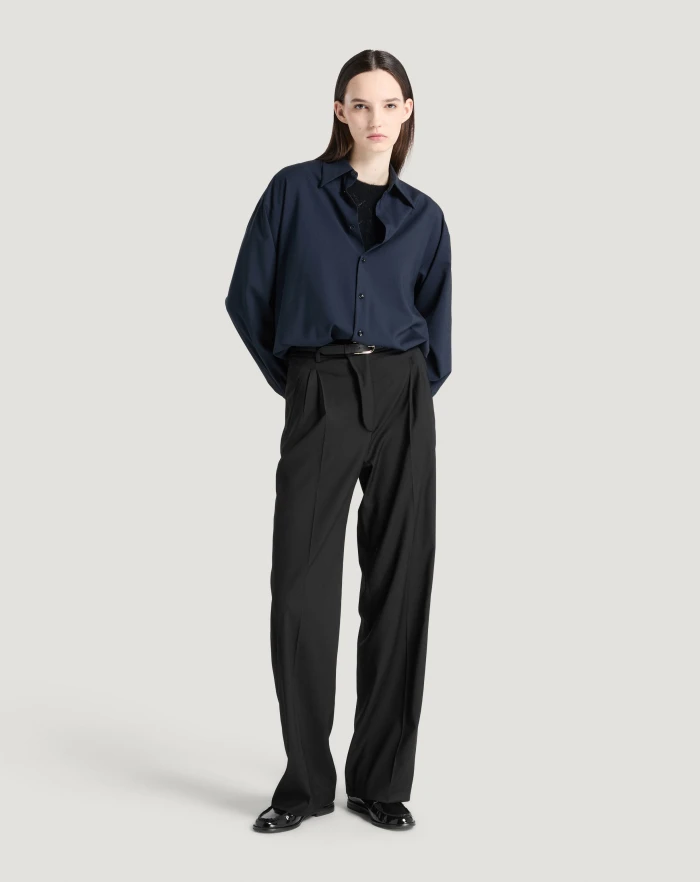 Pantaloni Torino Pantaloni Vivian in twill di lana fluida Soddisfazione Garantita