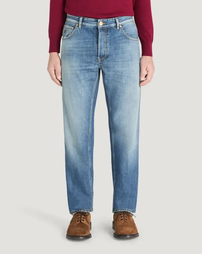 Pantaloni Torino Jeans Reggae in denim di cotone Sconto
