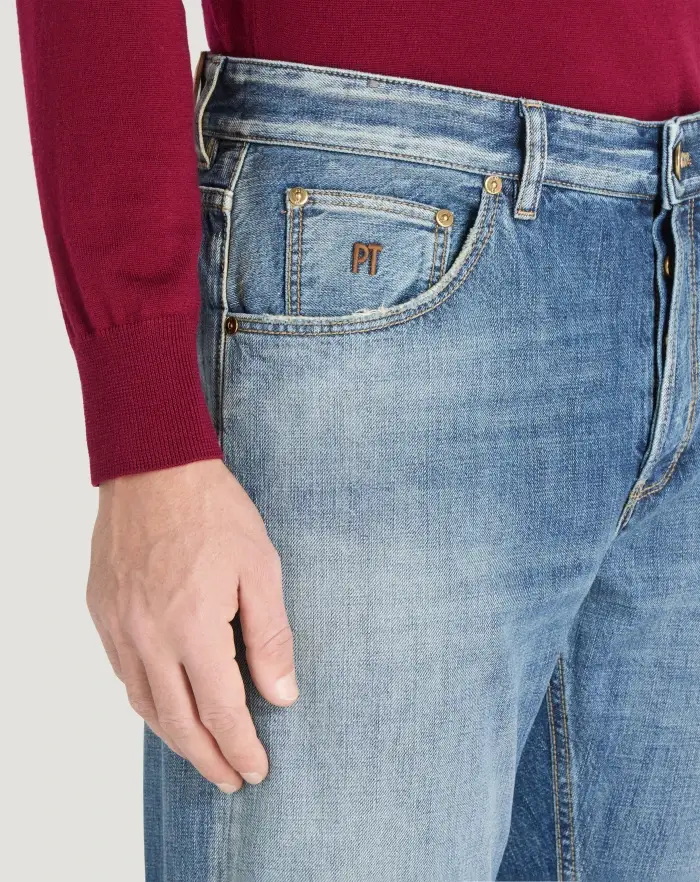 Pantaloni Torino Jeans Reggae in denim di cotone Sconto