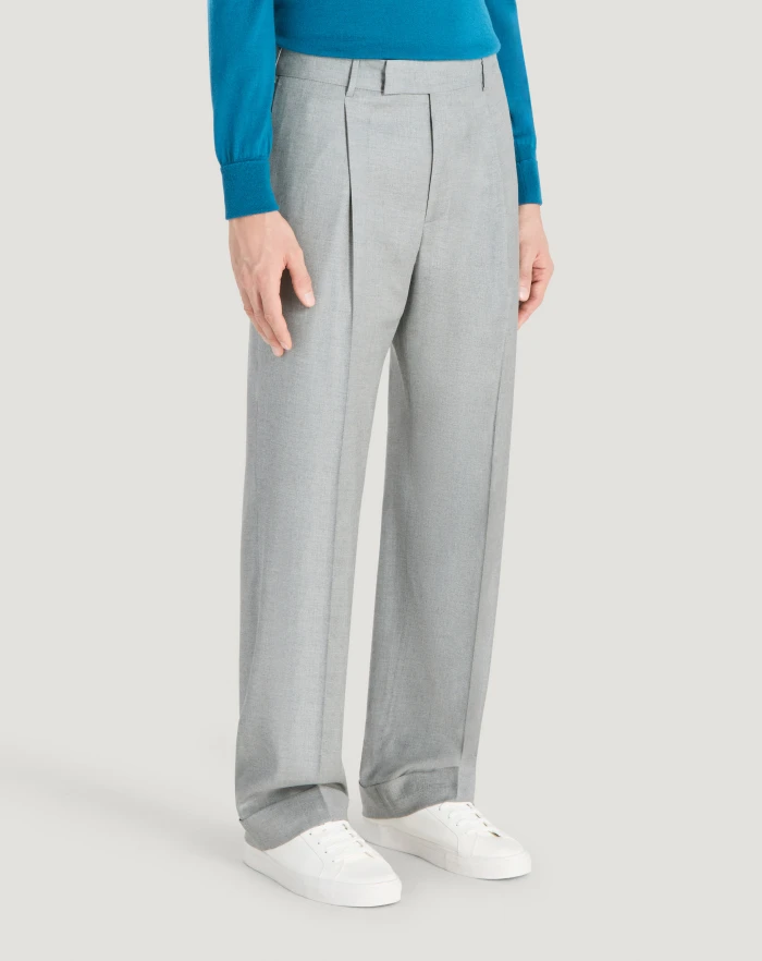 Pantaloni Torino Pantaloni Quindici in twill di lana fluida Online