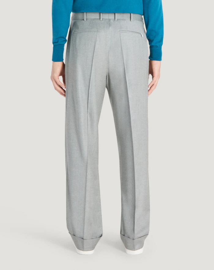 Pantaloni Torino Pantaloni Quindici in twill di lana fluida Online