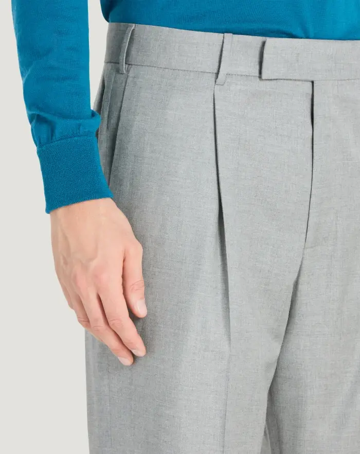 Pantaloni Torino Pantaloni Quindici in twill di lana fluida Online
