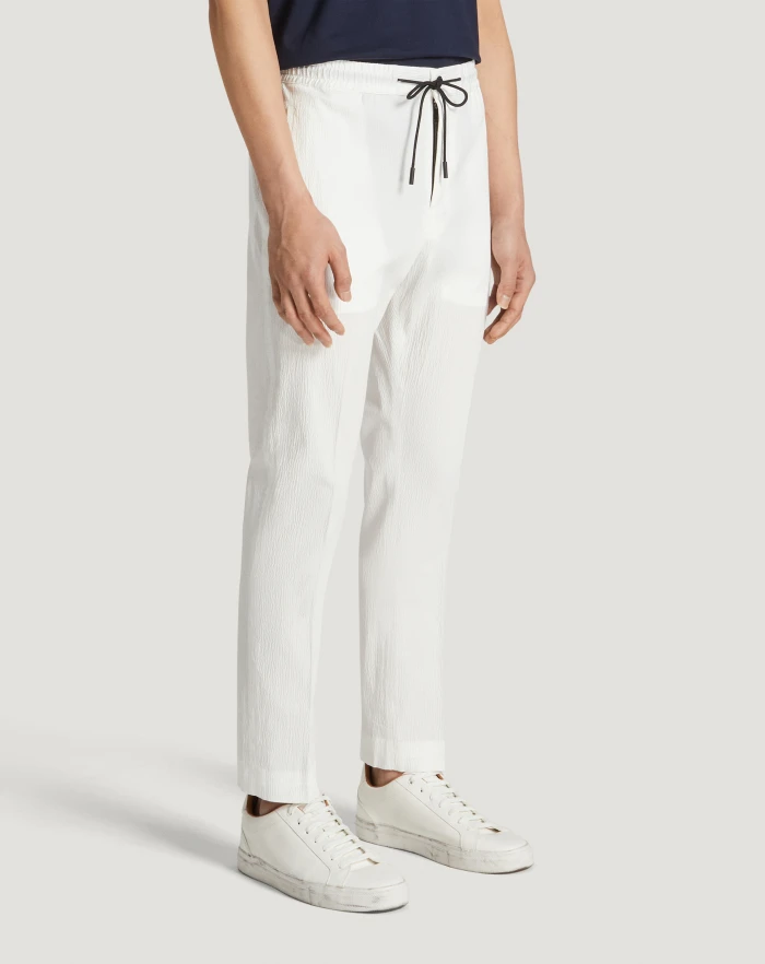 Pantaloni Torino Pantaloni Omega in cotone seersucker Outlet