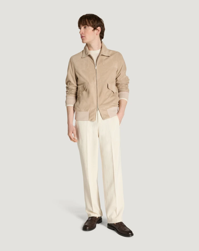 Pantaloni Torino Pantaloni Sedici in bull di cotone e lino In Vendita