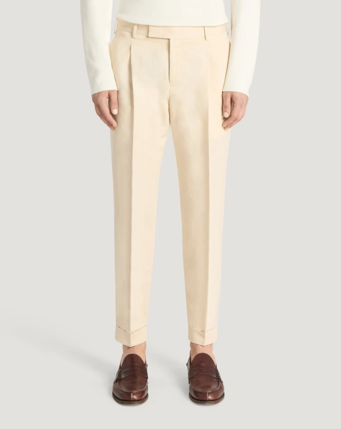 Pantaloni Torino Pantaloni Rebel in gabardina di cotone e lino Shopping Online
