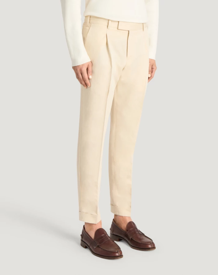 Pantaloni Torino Pantaloni Rebel in gabardina di cotone e lino Shopping Online