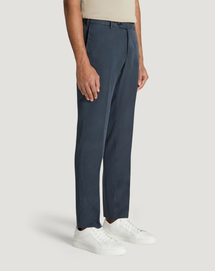 Pantaloni Torino Pantaloni Slim in cotone e lino batavia Prezzo Ridotto