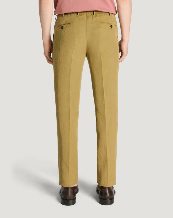Pantaloni Torino Pantaloni Slim in cotone e lino batavia Novità