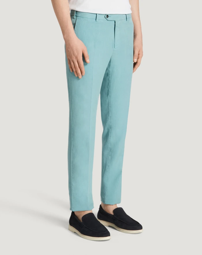 Pantaloni Torino Pantaloni Slim in cotone e lino batavia Vendita Economica