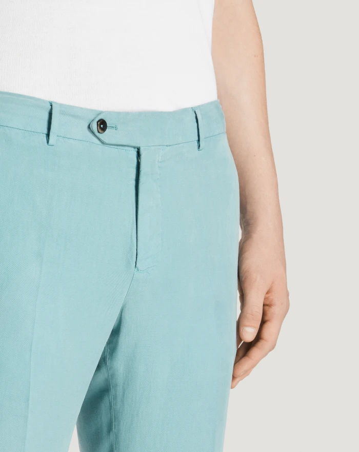 Pantaloni Torino Pantaloni Slim in cotone e lino batavia Vendita Economica