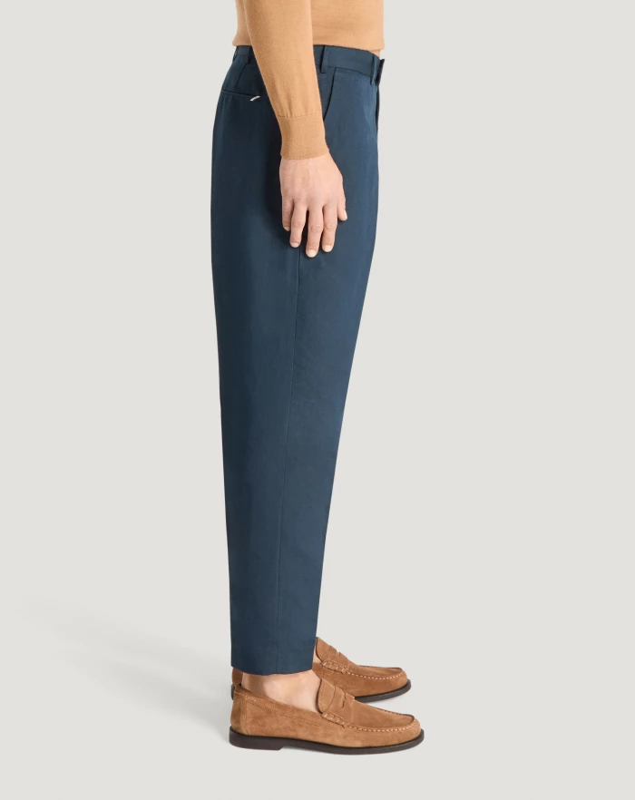 Pantaloni Torino Pantaloni Rebel in gabardina di cotone e lino Saldi Di Fabbrica