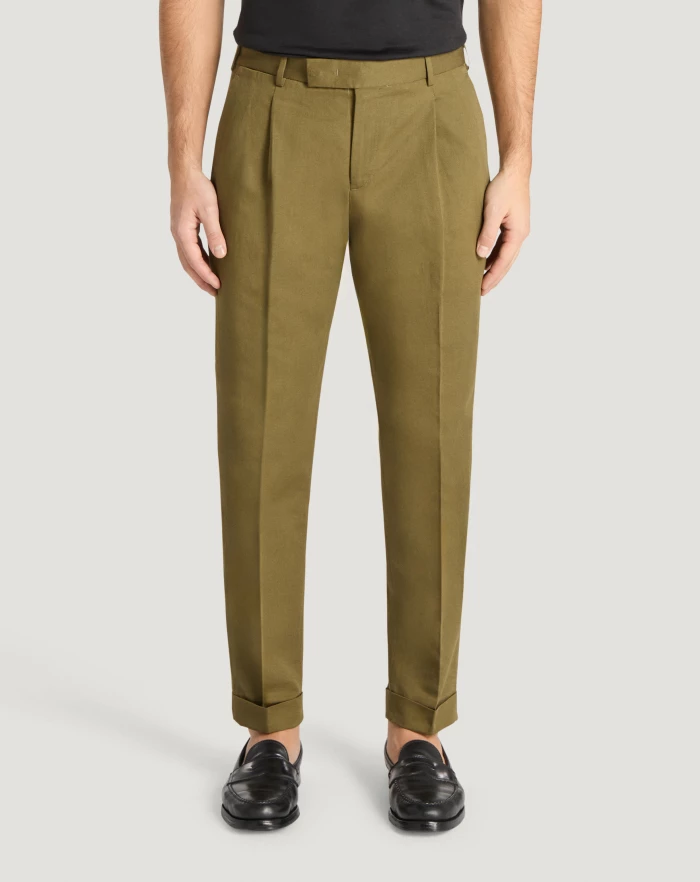 Pantaloni Torino Pantaloni Rebel in gabardina di cotone e lino Moda