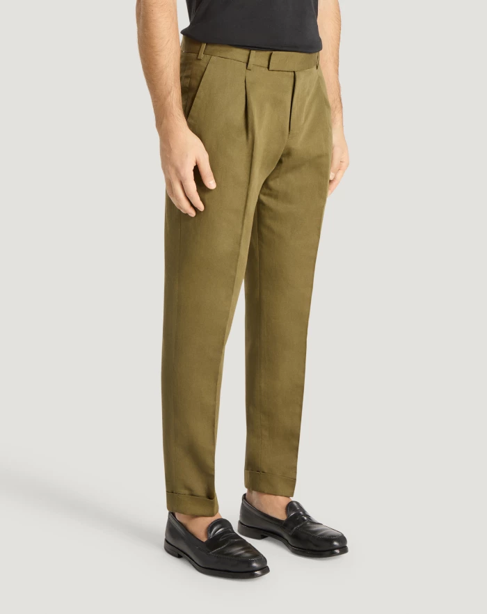 Pantaloni Torino Pantaloni Rebel in gabardina di cotone e lino Moda