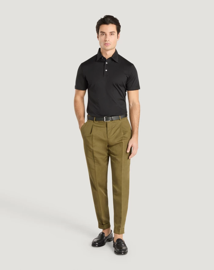 Pantaloni Torino Pantaloni Rebel in gabardina di cotone e lino Moda