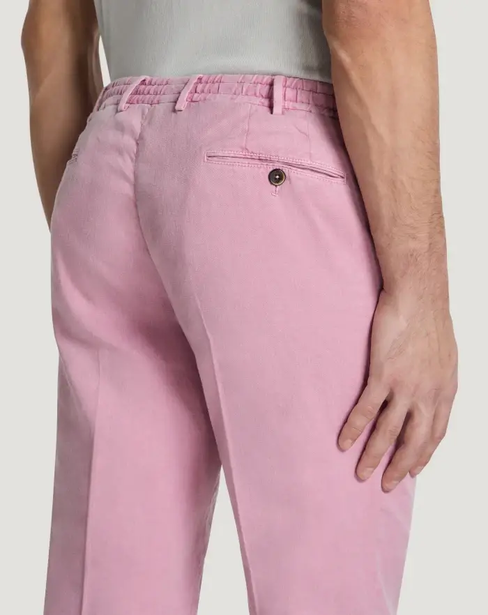 Pantaloni Torino Pantaloni Slim in lino stretch délavé Qualità Garantita