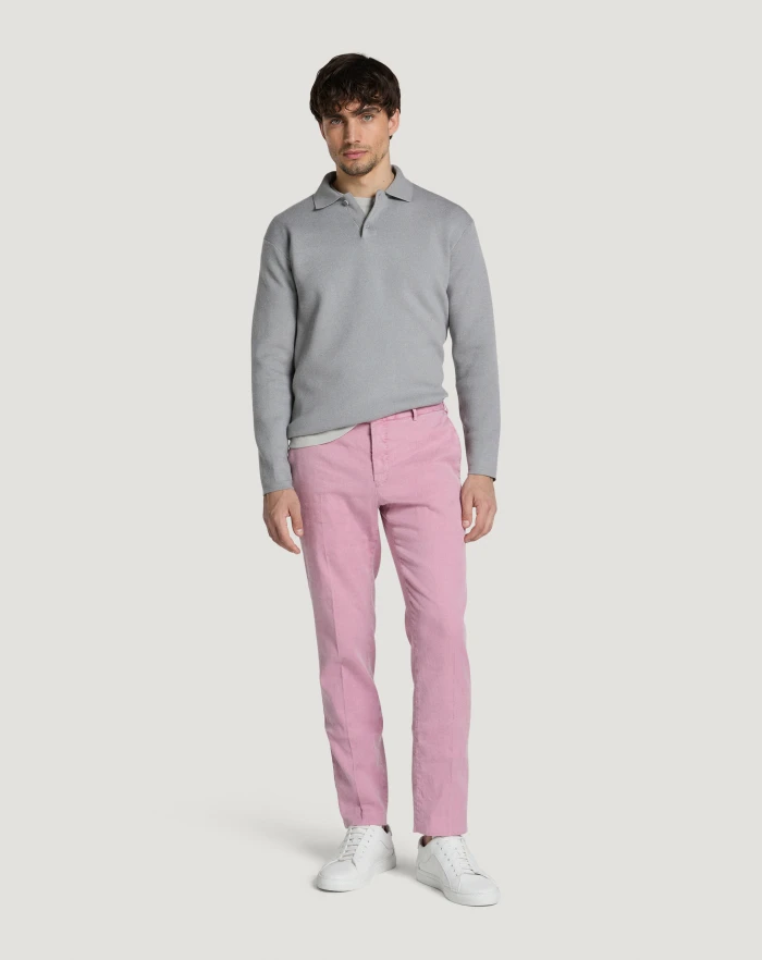 Pantaloni Torino Pantaloni Slim in lino stretch délavé Qualità Garantita