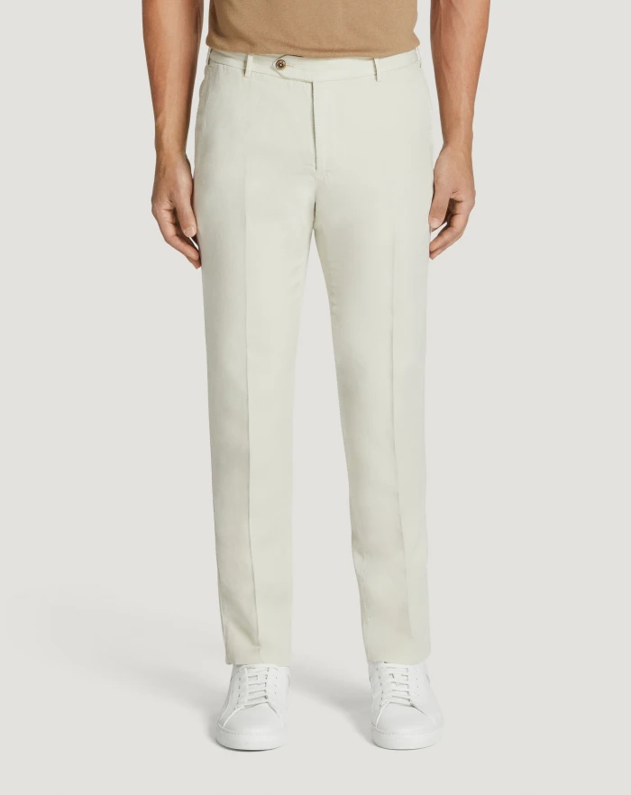 Pantaloni Torino Pantaloni Slim in cotone e lino batavia Shopping Online