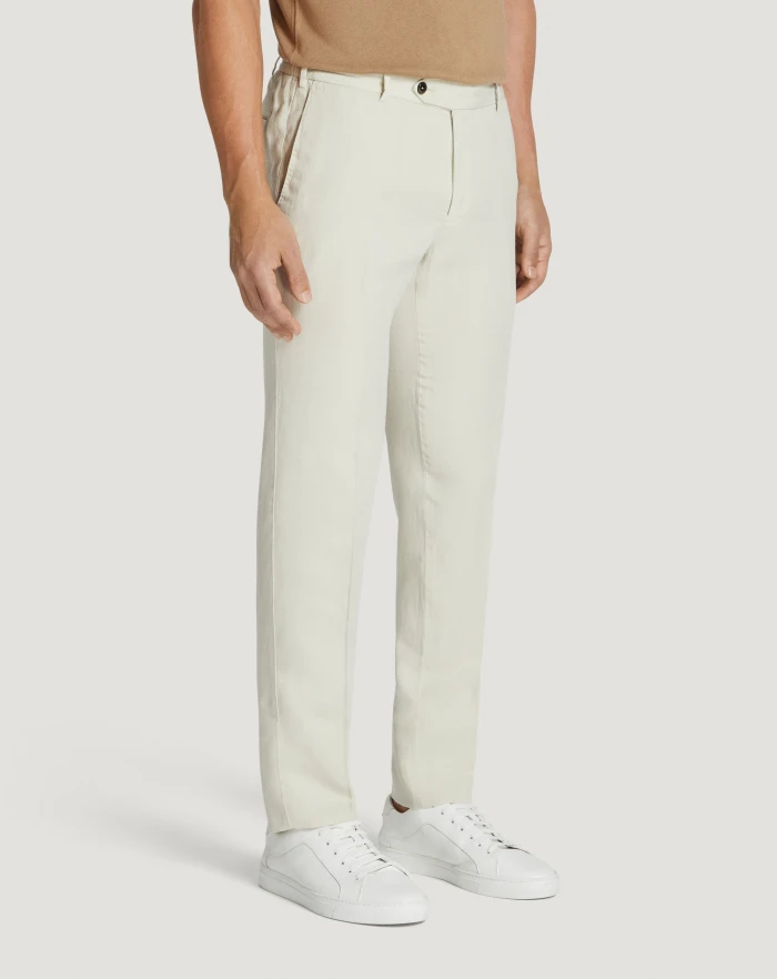 Pantaloni Torino Pantaloni Slim in cotone e lino batavia Shopping Online