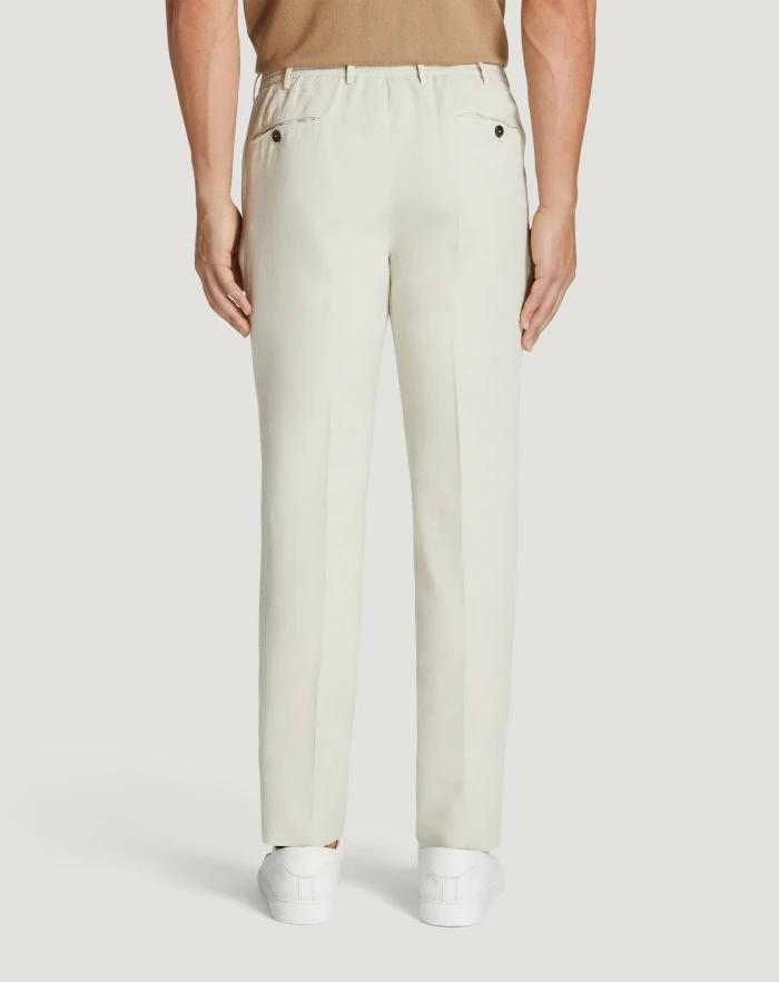 Pantaloni Torino Pantaloni Slim in cotone e lino batavia Shopping Online