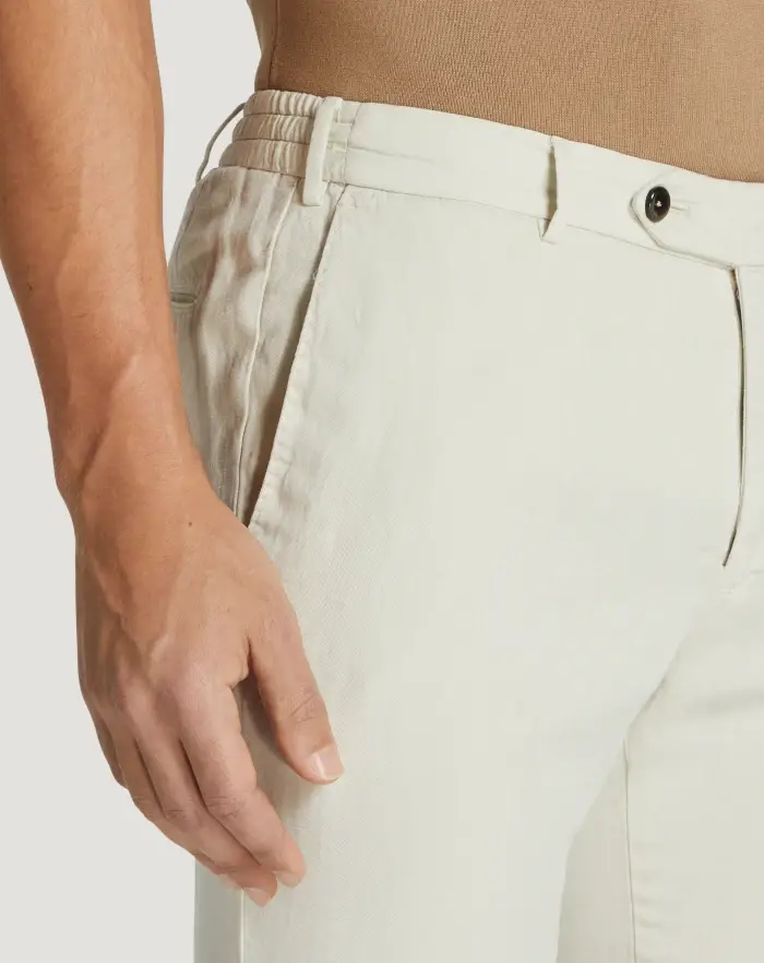 Pantaloni Torino Pantaloni Slim in cotone e lino batavia Shopping Online