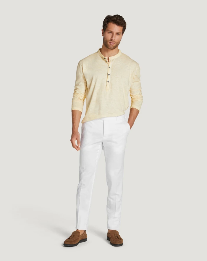 Pantaloni Torino Pantaloni Slim in lino stretch délavé Convenienza