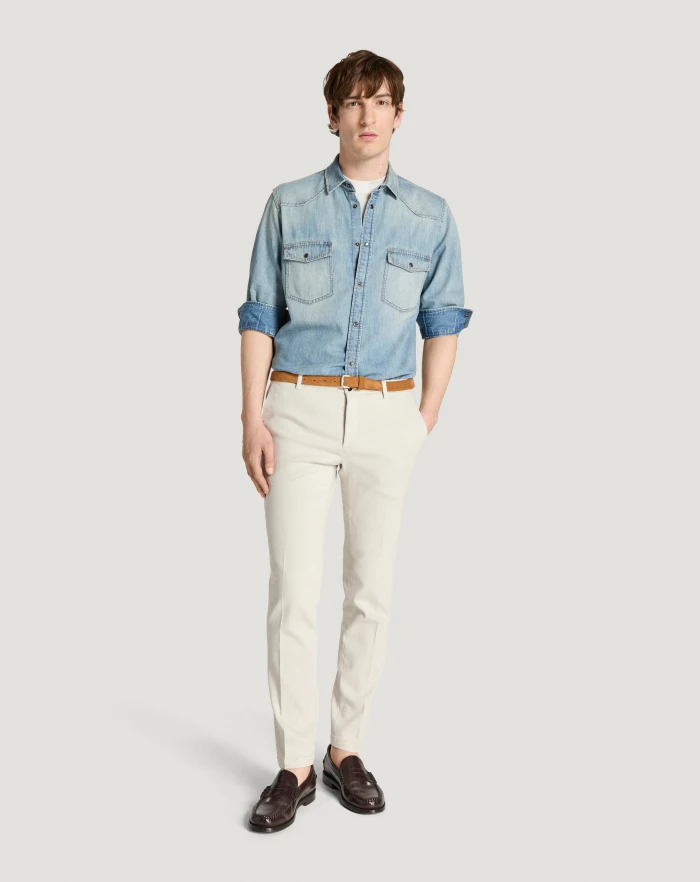 Pantaloni Torino Pantaloni House in silky denim stretch Novità