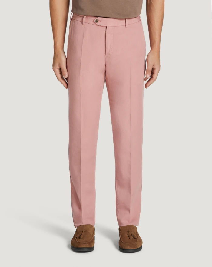Pantaloni Torino Pantaloni Slim in cotone e lino batavia Online