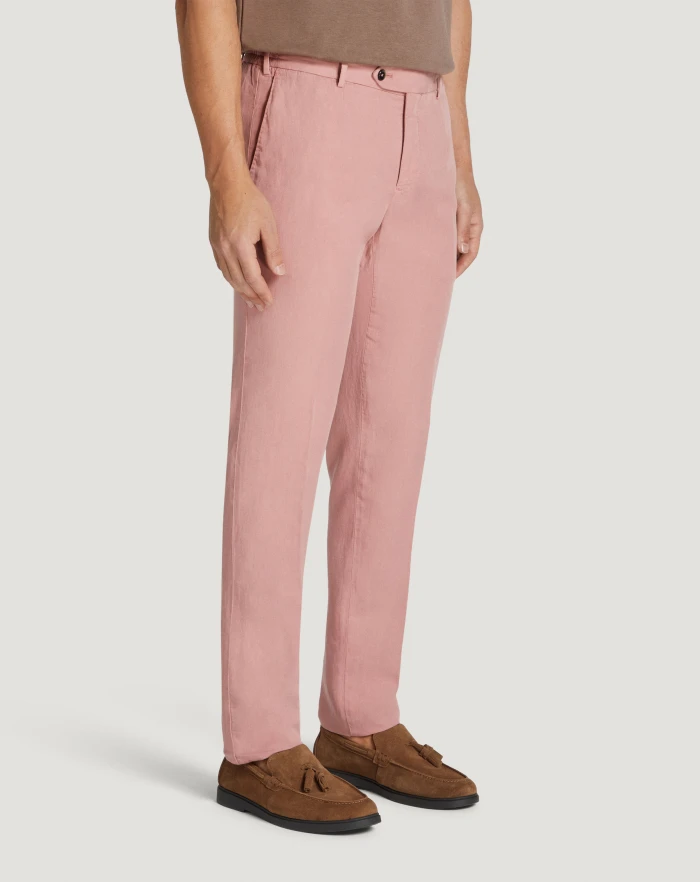 Pantaloni Torino Pantaloni Slim in cotone e lino batavia Online