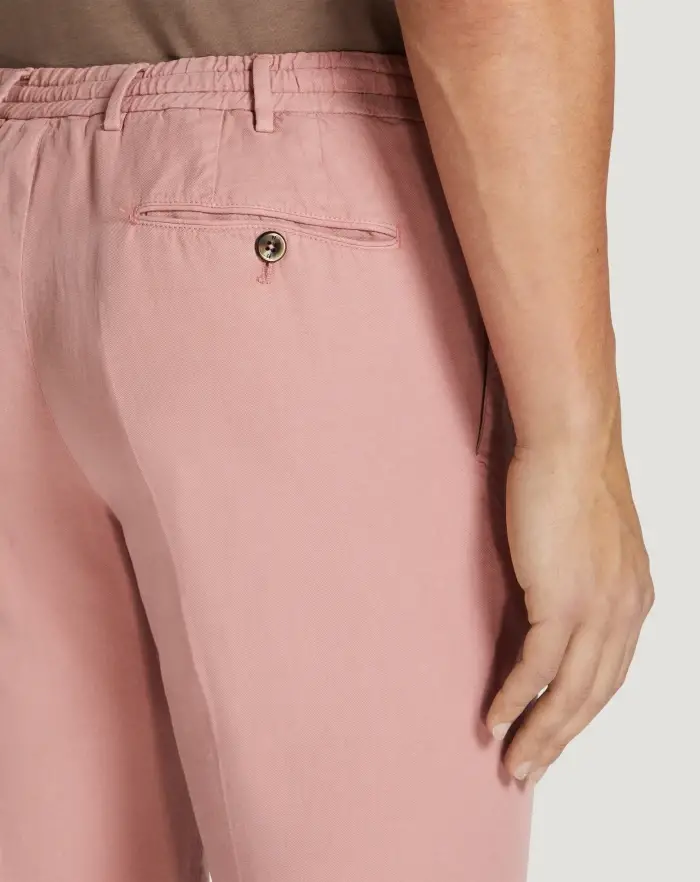 Pantaloni Torino Pantaloni Slim in cotone e lino batavia Online