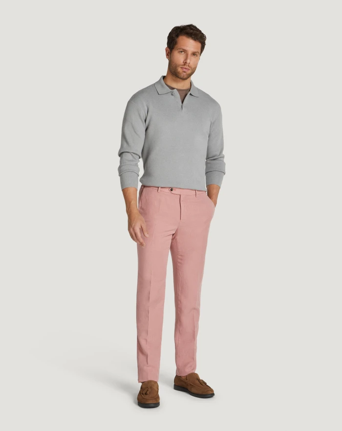 Pantaloni Torino Pantaloni Slim in cotone e lino batavia Online