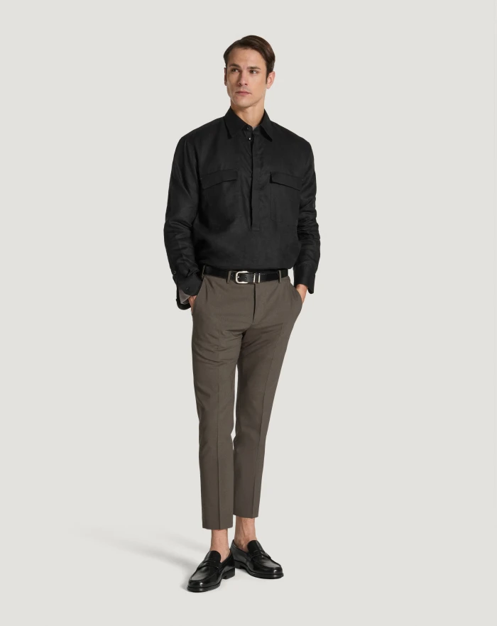 Pantaloni Torino Pantaloni Dieci in lana tropical Italia