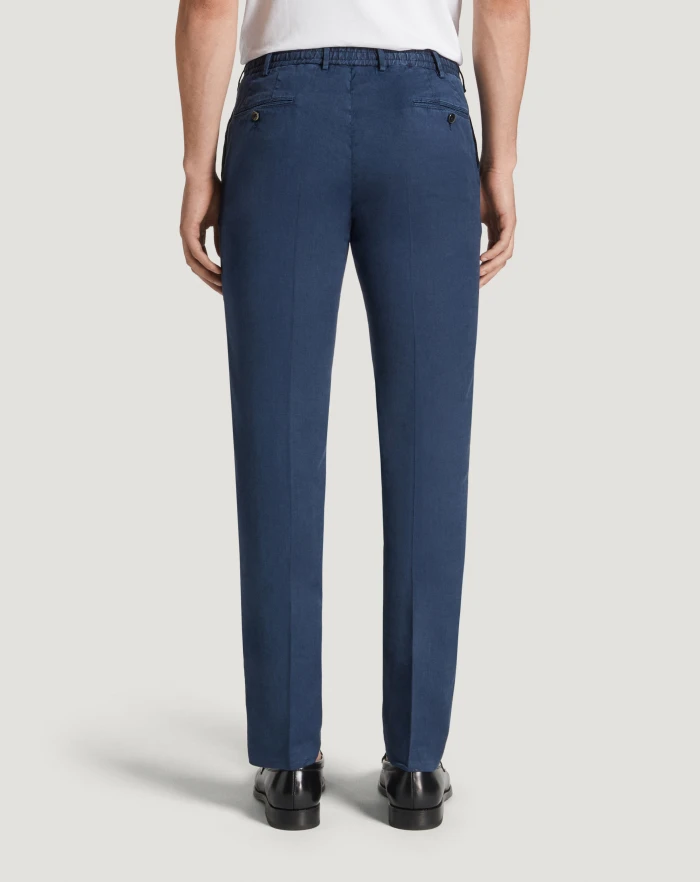 Pantaloni Torino Pantaloni Slim in lino stretch délavé Nuovo