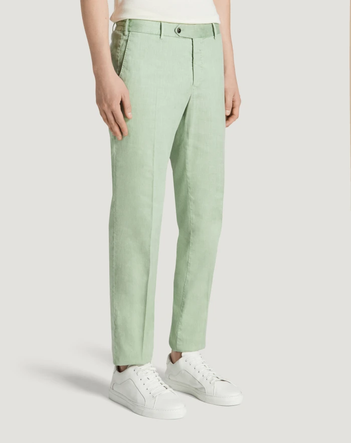 Pantaloni Torino Pantaloni Slim in lino stretch délavé Soddisfazione Garantita