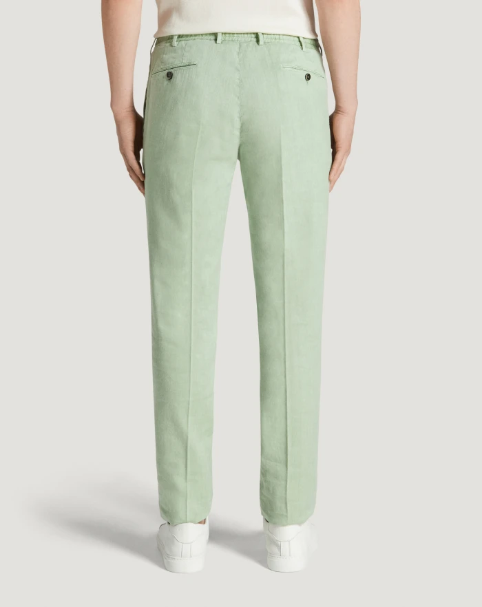 Pantaloni Torino Pantaloni Slim in lino stretch délavé Soddisfazione Garantita