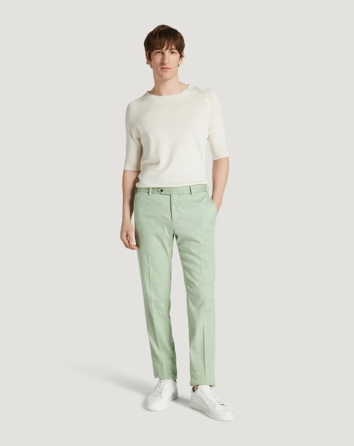 Pantaloni Torino Pantaloni Slim in lino stretch délavé Soddisfazione Garantita
