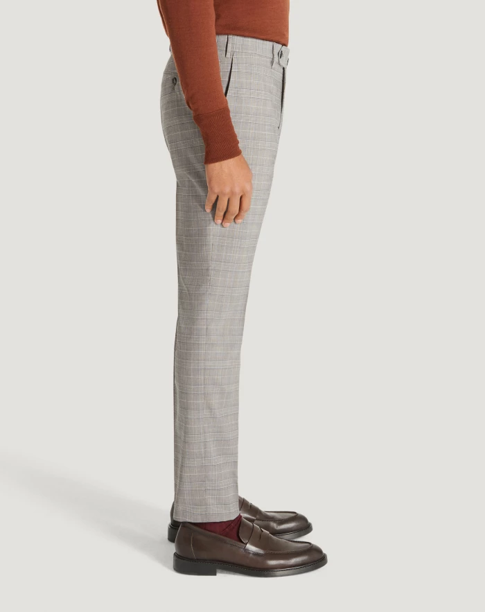 Pantaloni Torino Pantaloni Superslim in tecno lana a quadri Acquista Ora