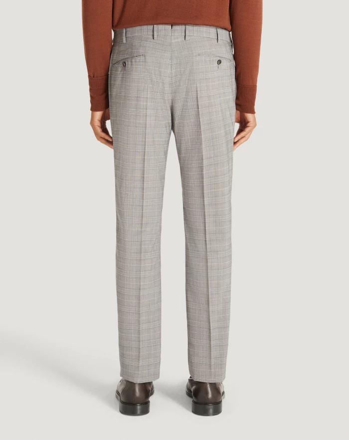 Pantaloni Torino Pantaloni Superslim in tecno lana a quadri Acquista Ora